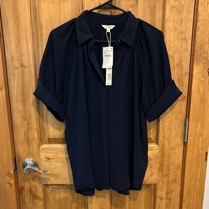 NWT Max Studio Navy Blouse